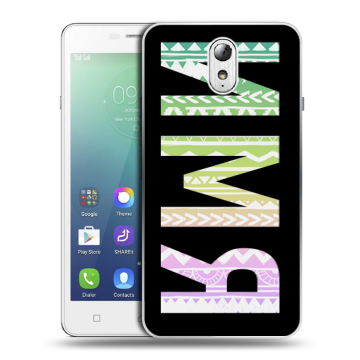 Силиконовый чехол на Lenovo Vibe P1m с принтом ИМЯ
