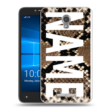 Пластиковый чехол на Alcatel OneTouch Pixi First с принтом NAME