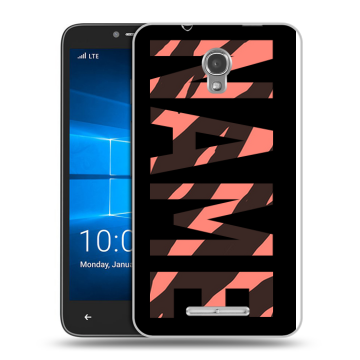 Пластиковый чехол на Alcatel OneTouch Pixi First с принтом NAME