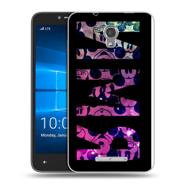 Пластиковый чехол на Alcatel OneTouch Pixi First с принтом ИМЯ