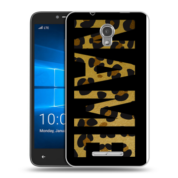 Пластиковый чехол на Alcatel OneTouch Pixi First с принтом NAME