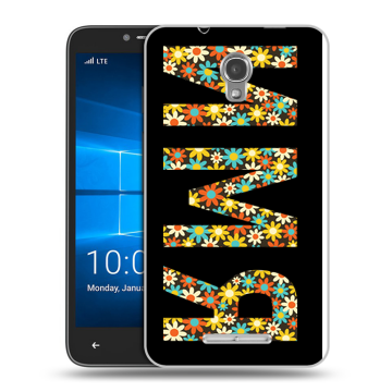 Пластиковый чехол на Alcatel OneTouch Pixi First с принтом ИМЯ