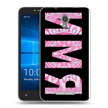 Пластиковый чехол на Alcatel OneTouch Pixi First с принтом ИМЯ