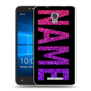 Пластиковый чехол на Alcatel OneTouch Pixi First с принтом NAME