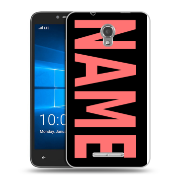 Пластиковый чехол на Alcatel OneTouch Pixi First с принтом NAME