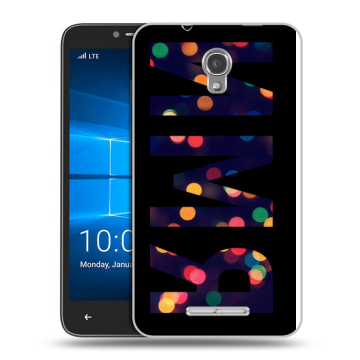 Пластиковый чехол на Alcatel OneTouch Pixi First с принтом ИМЯ