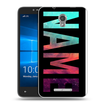 Пластиковый чехол на Alcatel OneTouch Pixi First с принтом NAME
