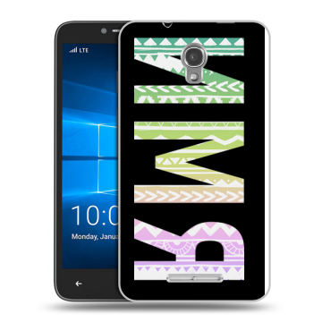 Пластиковый чехол на Alcatel OneTouch Pixi First с принтом ИМЯ