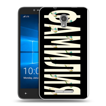Пластиковый чехол на Alcatel OneTouch Pixi First с принтом ФАМИЛИЯ