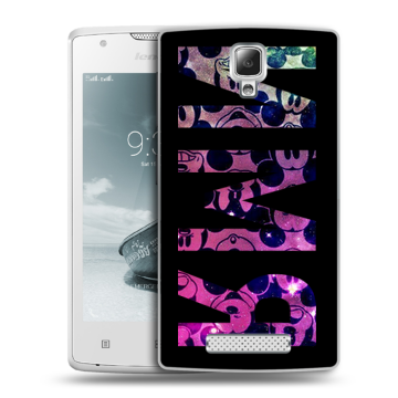 Пластиковый чехол на Lenovo A1000 с принтом ИМЯ