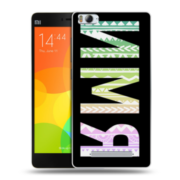 Пластиковый чехол на Xiaomi Mi 4c с принтом ИМЯ