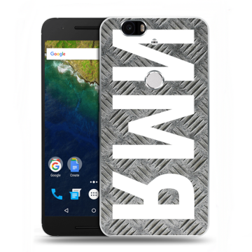 Силиконовый чехол на Google Huawei Nexus 6P с принтом ИМЯ
