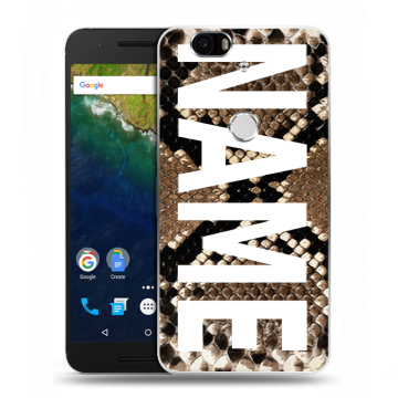 Силиконовый чехол на Google Huawei Nexus 6P с принтом NAME