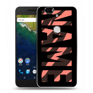 Силиконовый чехол на Google Huawei Nexus 6P с принтом NAME