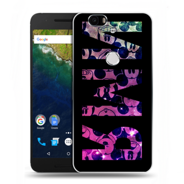 Силиконовый чехол на Google Huawei Nexus 6P с принтом ИМЯ