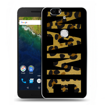 Силиконовый чехол на Google Huawei Nexus 6P с принтом NAME