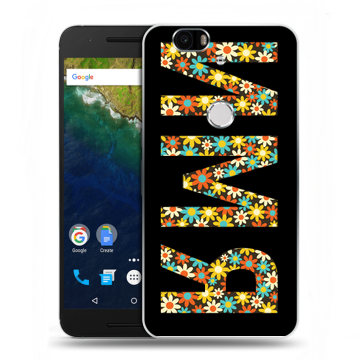 Силиконовый чехол на Google Huawei Nexus 6P с принтом ИМЯ