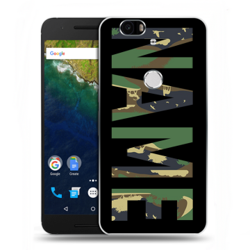 Силиконовый чехол на Google Huawei Nexus 6P с принтом NAME