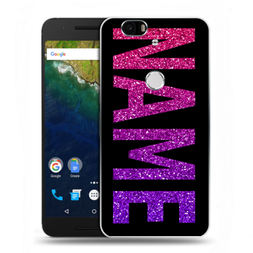 Силиконовый чехол на Google Huawei Nexus 6P с принтом NAME