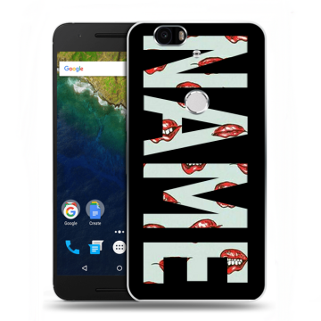 Силиконовый чехол на Google Huawei Nexus 6P с принтом NAME
