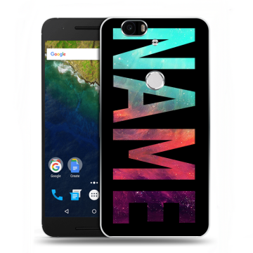 Силиконовый чехол на Google Huawei Nexus 6P с принтом NAME