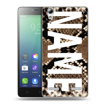 Силиконовый чехол на Lenovo A6010 с принтом NAME