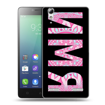 Силиконовый чехол на Lenovo A6010 с принтом ИМЯ