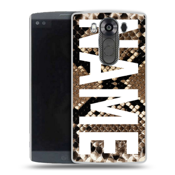 Силиконовый чехол на LG V10 с принтом NAME