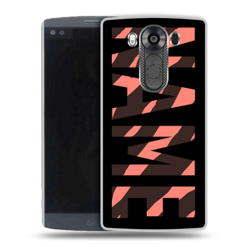 Силиконовый чехол на LG V10 с принтом NAME
