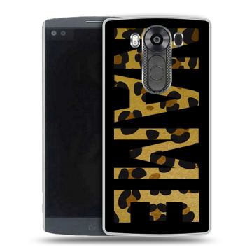 Силиконовый чехол на LG V10 с принтом NAME