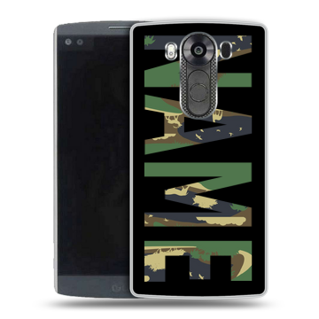 Силиконовый чехол на LG V10 с принтом NAME