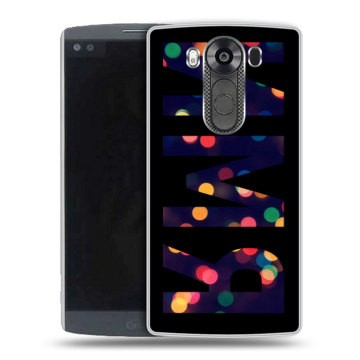 Силиконовый чехол на LG V10 с принтом ИМЯ