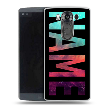 Силиконовый чехол на LG V10 с принтом NAME