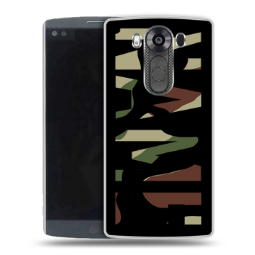 Силиконовый чехол на LG V10 с принтом NAME