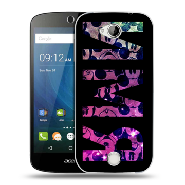 Силиконовый чехол на Acer Liquid Z530 с принтом ИМЯ