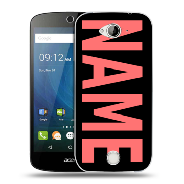 Силиконовый чехол на Acer Liquid Z530 с принтом NAME