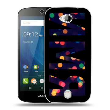 Силиконовый чехол на Acer Liquid Z530 с принтом ИМЯ