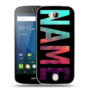 Силиконовый чехол на Acer Liquid Z530 с принтом NAME