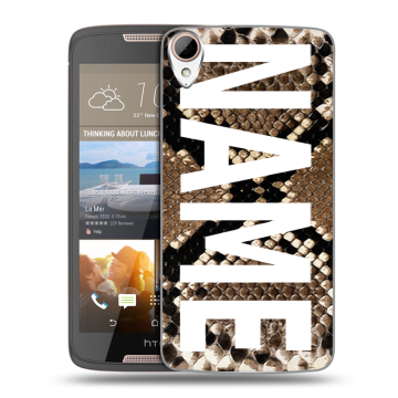 Силиконовый чехол на HTC Desire 828 с принтом NAME