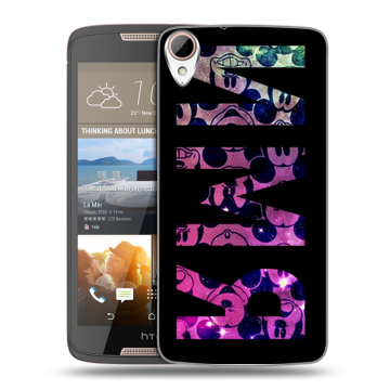 Силиконовый чехол на HTC Desire 828 с принтом ИМЯ