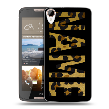 Силиконовый чехол на HTC Desire 828 с принтом NAME