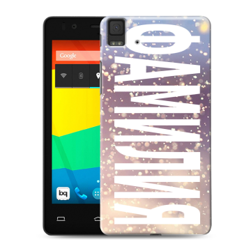 Силиконовый чехол на BQ Aquaris E4.5 с принтом ФАМИЛИЯ