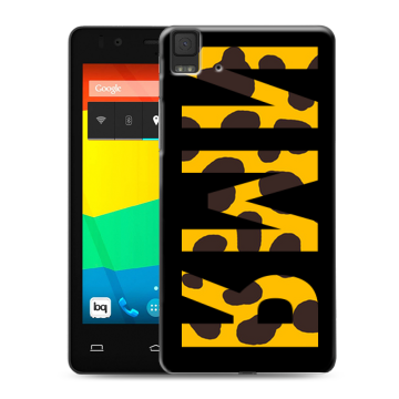 Силиконовый чехол на BQ Aquaris E4.5 с принтом ИМЯ