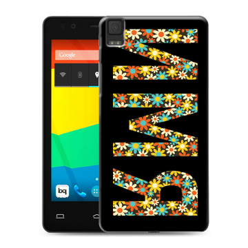 Силиконовый чехол на BQ Aquaris E4.5 с принтом ИМЯ