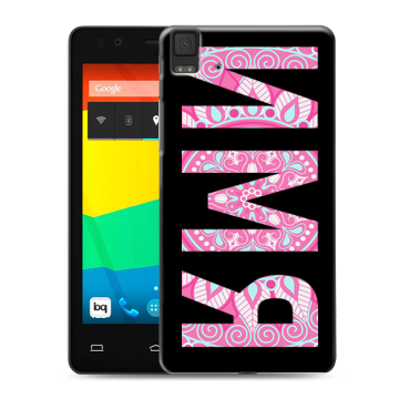 Силиконовый чехол на BQ Aquaris E4.5 с принтом ИМЯ