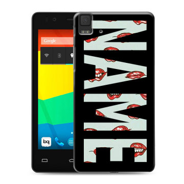 Силиконовый чехол на BQ Aquaris E4.5 с принтом NAME