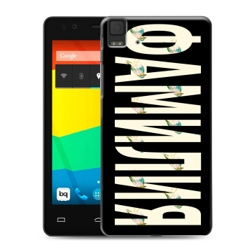 Силиконовый чехол на BQ Aquaris E4.5 с принтом ФАМИЛИЯ