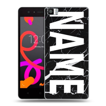 Силиконовый чехол на BQ Aquaris M5 с принтом NAME
