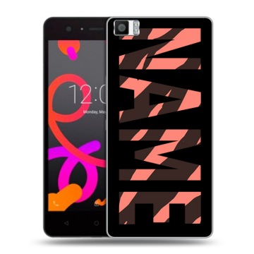 Силиконовый чехол на BQ Aquaris M5 с принтом NAME