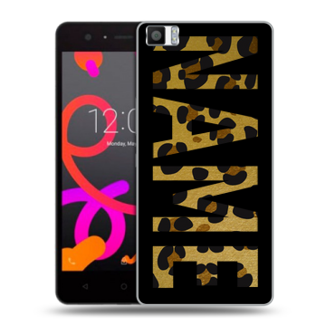 Силиконовый чехол на BQ Aquaris M5 с принтом NAME